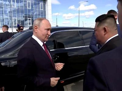 Путин покатал Ким Чен Ына по Пхеньяну на автомобиле Aurus