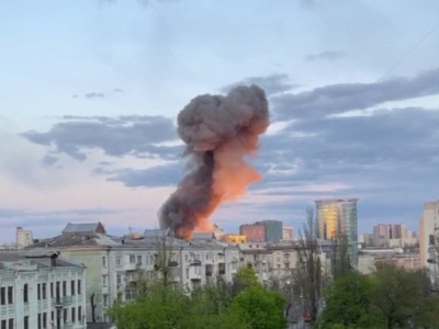 Киев подвергся самой масштабной атаке российских дронов-камикадзе с начала года
