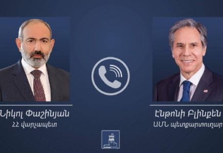 Госдеп: Блинкен в беседе с Пашиняном  подтвердил важность прочного и достойного мира между Арменией и Азербайджаном
