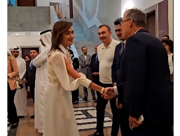 Կատարի պատվիրակության ներկայացուցիչների հետ բացեցինք Ետուարտ Սագաեանի նկարների ցուցահանդեսը. Աննա Հակոբյան