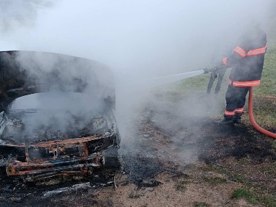 В селе Одзун сгорел автомобиль: пострадавших нет