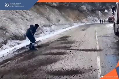 Փրկարարները Աղվանի-Տաթև ավտոճանապարհի խցանումից դուրս են բերել 103 տրանսպորտային միջոց