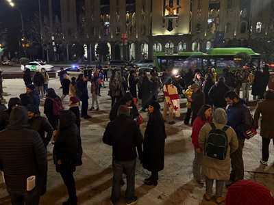 Two spontaneous protests gather simultaneously in Tbilisi after Kobakhidze's EU statement