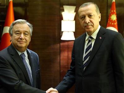 Президент Турции обсудил ситуацию в Сирии с генсеком ООН