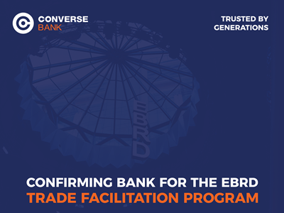 Converse Bank has been included in the list of Confirming Banks of the EBRD TFP