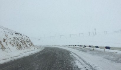 Закрыта автодорога, ведущая от высокогорной метеостанции «Амберд» к озеру Кари Арагацотнской области