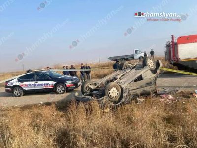 «Mercedes»-ը «Զոդի» կամրջի մոտ բախվել է գազատարին և գլխիվայր շրջվել. կան վիրավորներ