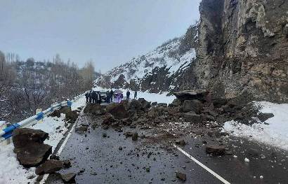 Քարաթափում Հրազդան-Հանքավան ավտոճանապարհին