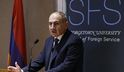 Armenia’s Pashinyan delivers lecture at Georgetown University