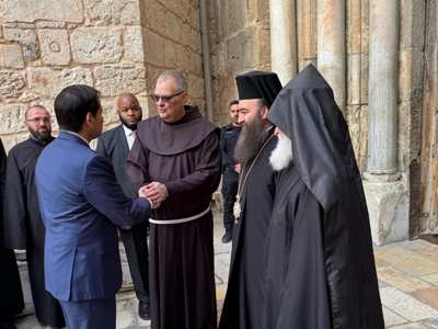 US Secretary of State did not have private meetings at Holy Sepulcher in Jerusalem
