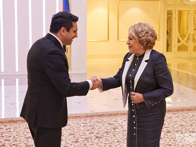 Russia Federation Council: Speaker Matvienko discusses her upcoming visit to Yerevan with Armenia parliament head