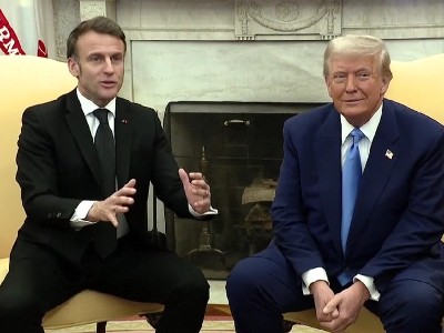 СМИ: После встречи в Овальном кабинете Макрон перебил Трампа