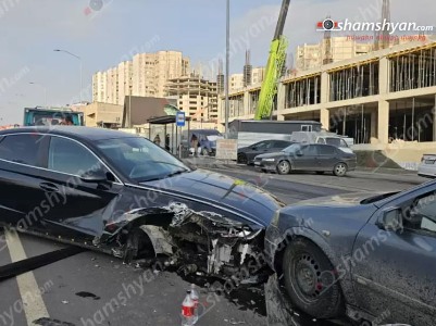 Երևանի Գևորգ Չաուշ փողոցում բախվել են «Hyundai Sonata»-ն, «Suzuki»-ն ու «Opel»-ը