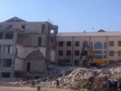 Azerbaijan demolishes Karabakh government building