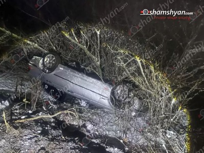 Երևան-Սևան ճանապարհին 43-ամյա վարորդը «BMW»-ով դուրս է եկել երթևեկելի գոտուց և գլխիվայր շրջվել
