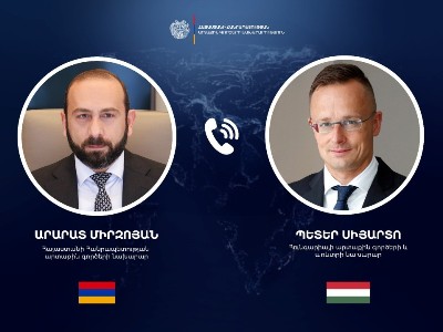 Արարատ Միրզոյանը հեռախոսազրույց է ունեցել Հունգարիայի ԱԳ նախարար Պետեր Սիյարտոյի հետ