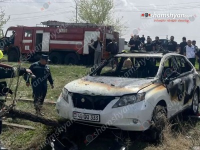 Զվարթնոցի կամրջի մոտ հրդեհ է բռնկվել Lexus-ում. կրակը հեռվից տեսանելի է. Վարորդն այրվածքներ է ստացել և հոսպիտալացվել