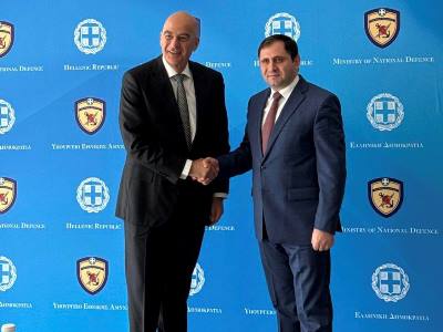 Suren Papikyan, Nikos Dendias discuss Armenia-Greece defense cooperation