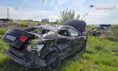 Մրգաշենում բախվել են Mercedes ML-ն ու Kia Sorento-ն. վերջինս բախվել է քարերին, մեկ պտույտ շրջվել. կա վիրավոր