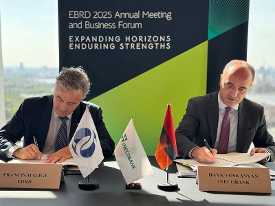 Ինեկոբանկի, EBRD-ի ու GCF-ի միջև Լոնդոնում ստորագրվել է 15 մլն ԱՄՆ դոլար կանաչ ֆինանսավորման վերաբերյալ պայմանագիր