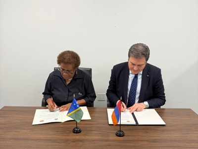 ՀՀ-ի և Սողոմոնի Կղզիների միջև դիվանագիտական հարաբերություններ հաստատելու մասին համատեղ կոմյունիկե է ստորագրվել