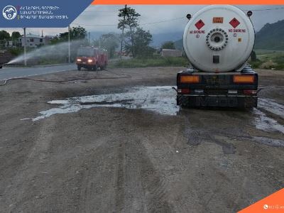 Բագրատաշենի անցակետում 20 տ հեղուկ գազով բարձված ավտոցիստեռնում գազի ճնշումը բարձրացել է