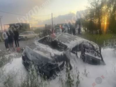 Բաղրամյան գյուղ տանող ճանապարհին մեքենան գազալցակայանից դուրս գալուց պայթել է. վիրավորներ կան