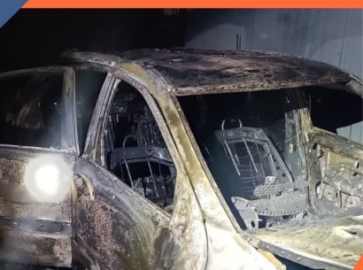 В селе Нор Харберд сгорели автомобили