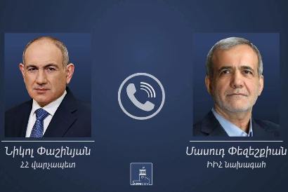Armenia premier, Iran president talk about regional security issues