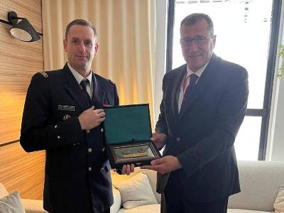 Armenia delegation participating in Paris Air Show military aviation exhibition