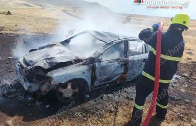 Արագածոտնի մարզում «Opel»-ը բախվել է քարերին և բռնկվել. 5 անչափահասներից 1-ը մաhացել է
