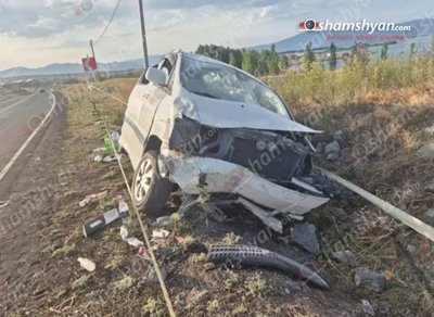 Գեղարքունիքում Toyota-ն դուրս է եկել ճանապարհին, բախվել քարերին և շրջվել․կա 6 տուժած.վարորդը չուներ վարորդական վկայական