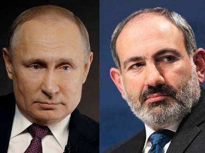 Kremlin: Russia president has telephone conversation with Armenia PM