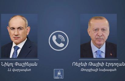Տեղի է ունեցել Նիկոլ Փաշինյանի եւ Ռեջեփ Թայիփ Էրդողանի հեռախոսազրույցը