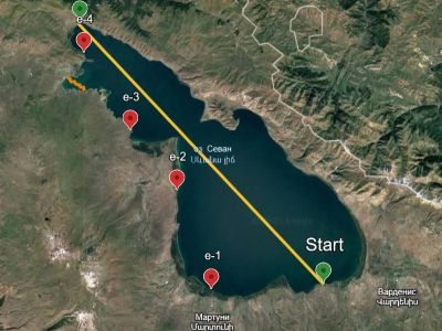 Economist aims to break Guinness world record: Around 30 hours in Armenia’s Lake Sevan