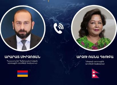 Արարատ Միրզոյանը Նեպալի ԱԳ նախարարին ներկայացրել է Երեւանի եւ Բաքվի միջև ձեռք բերված համաձայնությունների մանրամասները