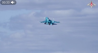 Минобороны РФ: Экипажи Су-34 ВКС отработали бомбовый удар в рамках учения «Запад-2025»