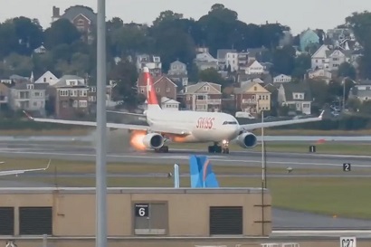 Passenger plane caught fire during takeoff in United States