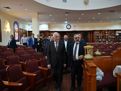 Խաչատուրյանն այցելել է սինագոգ, ապա հանդիպել Նյու Յորքի հրեական կազմակերպությունների ներկայացուցիչների հետ