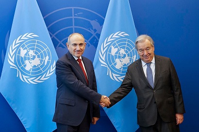 Pashinyan, Guterres underscore initialing of Armenia-Azerbaijan peace agreement