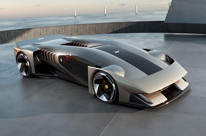 Ferrari’s futuristic digital hypercar: 2 steering wheels, 2 cabins