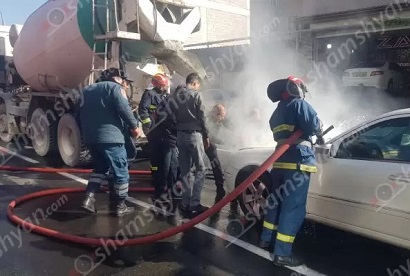 Երևանում «Mercedes»-ում պայթյուն է տեղի ունեցել, ինչի հետևանքով հրդեհ է բռնկվել