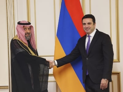 Ален Симонян принял делегацию во главе с руководителем группы дружбы Саудовская Аравия-Армения
