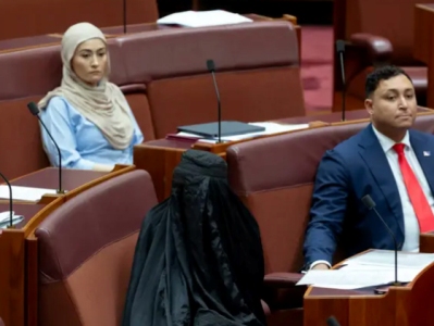 Australia senator attends session wearing burqa, in support of law banning this Muslim garment in public
