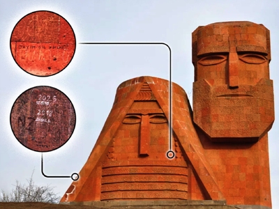 Знаменитый арцахский памятник «Мы и наши горы» подвергся вандализму