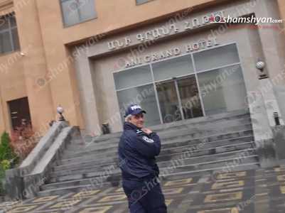 Ահազանգ է ստացվել, որ «Անի Գրանդ Հոթել»-ի սենյակներից մեկում պայթուցիկի նմանվող կասկածելի իր կա