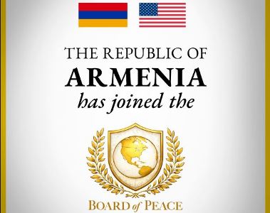 Board of Peace welcomes Armenia as founding member