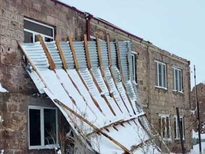 Քամու հետևանքով վնասվել են տանիքներ