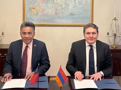 Armenia and the Independent State of Samoa have established diplomatic relations.