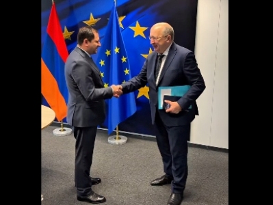 Armenia minister, EU defense commissioner discuss cooperation opportunities (VIDEO)